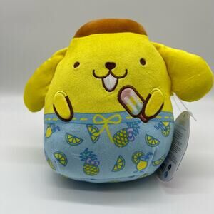 Pompompurin Squishmallow with Ice Cream Sanrio Kellytoy NWT 6.5" Sanrio